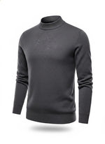 Slim Fit Mock Neck Fine Knit Pullover