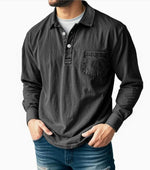 Wesley | Refined Washed Long-Sleeve Polo Shirt