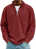 Everett | Premium Ribbed Half-Zip Pullover