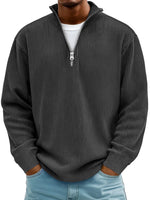 Everett | Premium Ribbed Half-Zip Pullover
