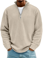 Everett | Premium Ribbed Half-Zip Pullover