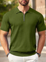 Ashford | Premium Ribbed Half-Zip Polo